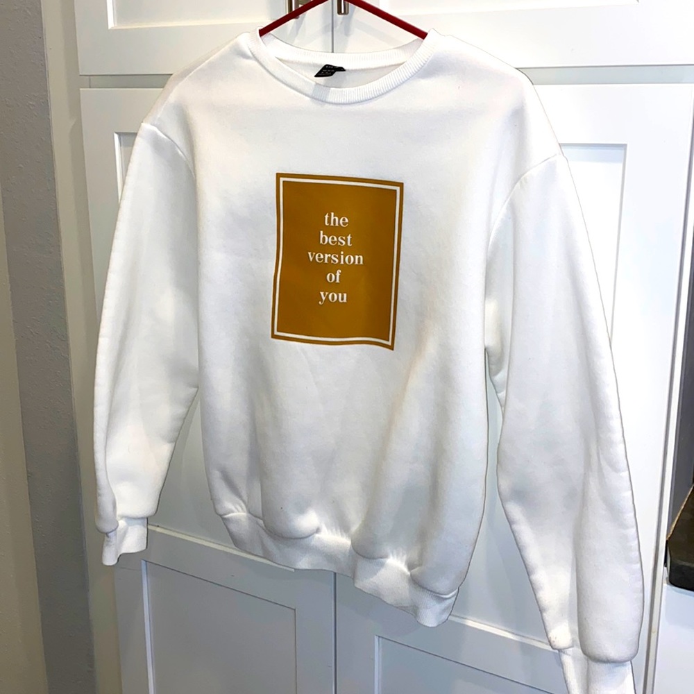 White sweatshirt